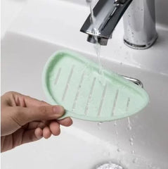 Bathroom Fish Shape Soap Holder Wall Mounted Plastic Double Layer Shelf Sticky Tray Soap Storage Box