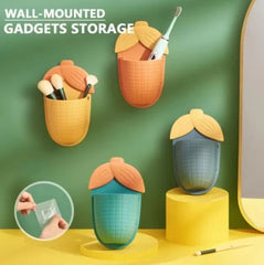 Wall Mounted Corn Shape Storage Box – Bathroom Storage Shelf – Wall Mounted Shelf Adhesive Hanger Organizer Remote Control Holder Home Decor