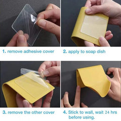 V-Shape Soap Holder Better Draining Wall Mounted Multipurpose Holder for Soap/Phone/Dish Sponge