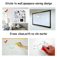 Whiteboard Self Adhesive Wallpaper Sticker for Kids Home Classroom Office Room with Marker (White, 60 x 200 cm)