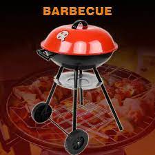 BBQ Charcoal Grill Round Grill BBQ Kettle – 22 Inch Barbecue Grill With Lid and Wheels