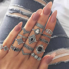Silver Ring pack of 15 Different Styles