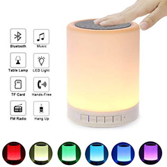 Light with Speaker Wireless Portable Bluetooth Touch Color Control LED Lamp Speaker